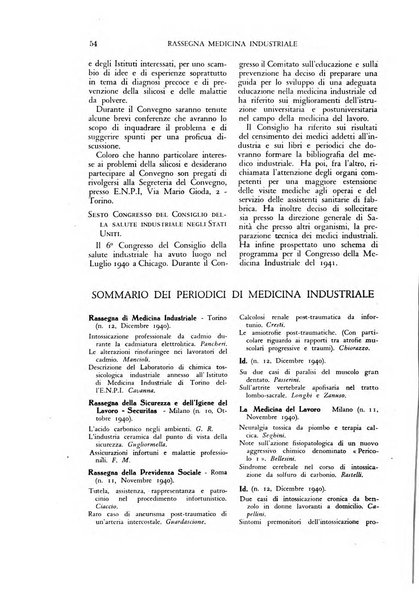 Rassegna di medicina industriale pubblicazione mensile dell'Ente nazionale di propaganda per la prevenzione infortuni
