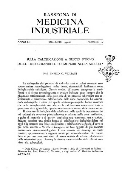 Rassegna di medicina industriale pubblicazione mensile dell'Ente nazionale di propaganda per la prevenzione infortuni