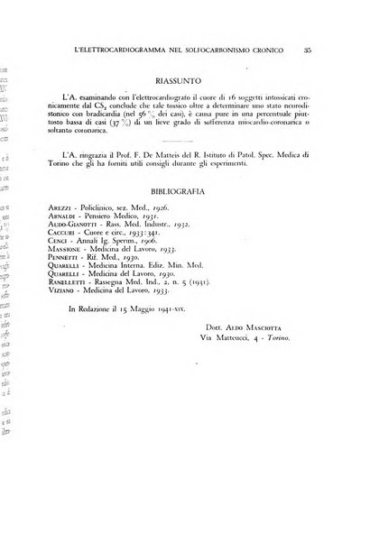 Rassegna di medicina industriale pubblicazione mensile dell'Ente nazionale di propaganda per la prevenzione infortuni