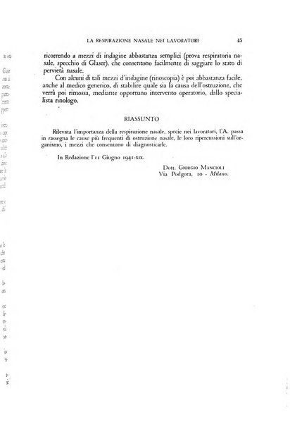 Rassegna di medicina industriale pubblicazione mensile dell'Ente nazionale di propaganda per la prevenzione infortuni