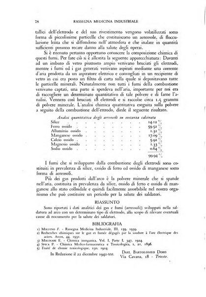 Rassegna di medicina industriale pubblicazione mensile dell'Ente nazionale di propaganda per la prevenzione infortuni