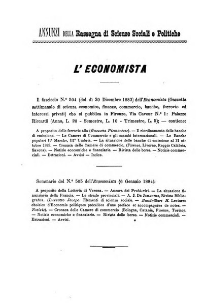 Rassegna di scienze sociali e politiche