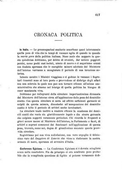 Rassegna di scienze sociali e politiche