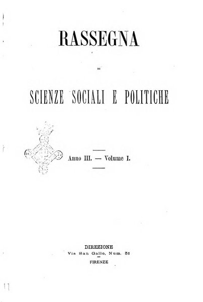 Rassegna di scienze sociali e politiche