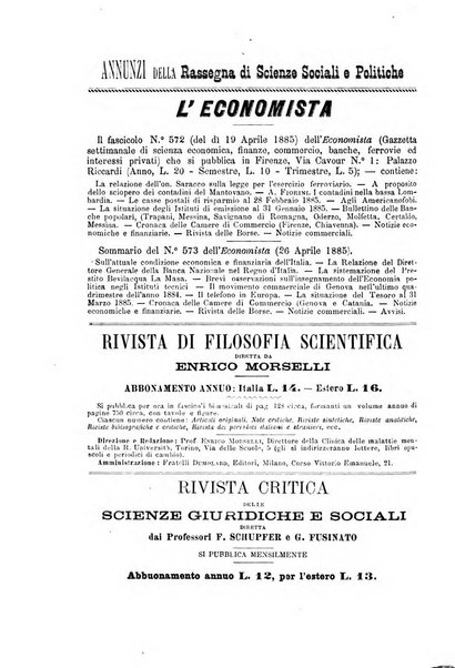 Rassegna di scienze sociali e politiche