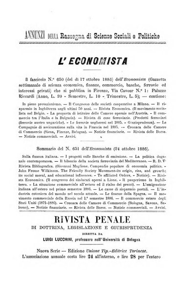 Rassegna di scienze sociali e politiche