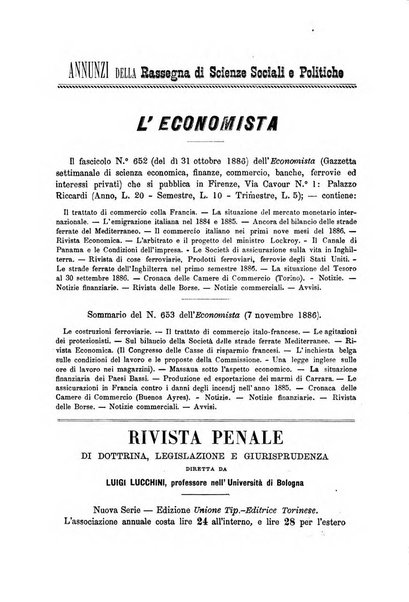 Rassegna di scienze sociali e politiche