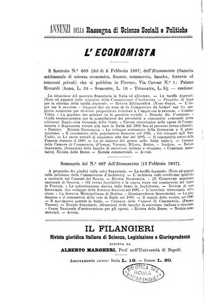 Rassegna di scienze sociali e politiche