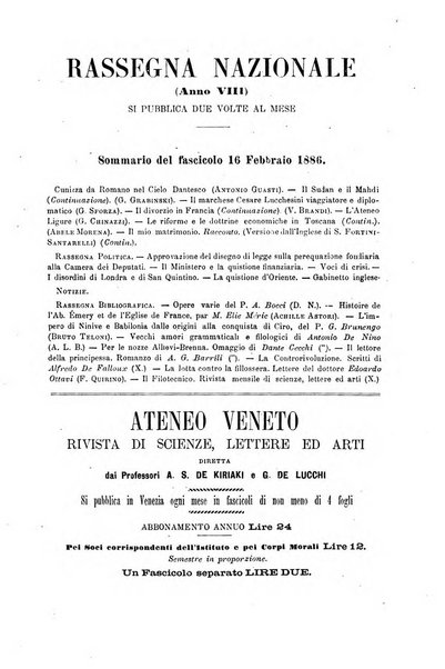 Rassegna di scienze sociali e politiche