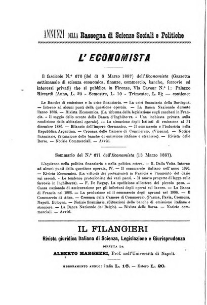 Rassegna di scienze sociali e politiche