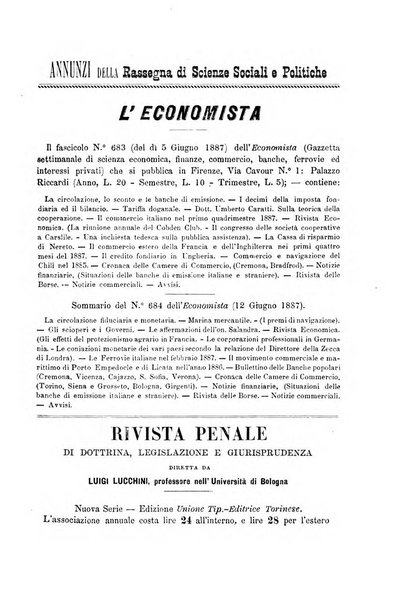 Rassegna di scienze sociali e politiche