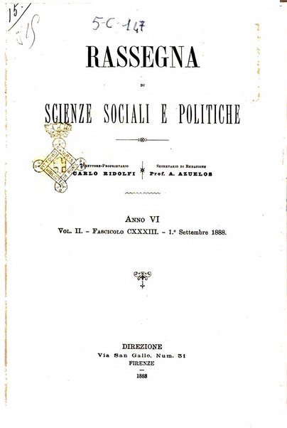 Rassegna di scienze sociali e politiche