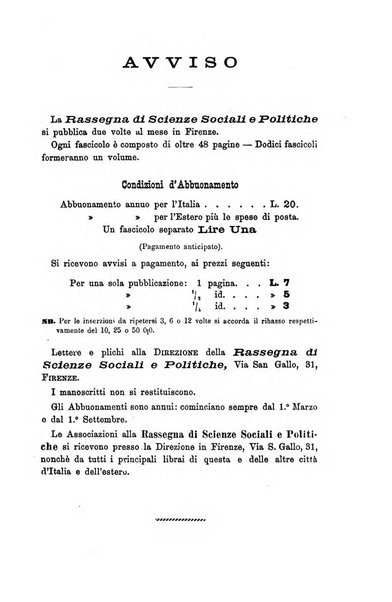 Rassegna di scienze sociali e politiche