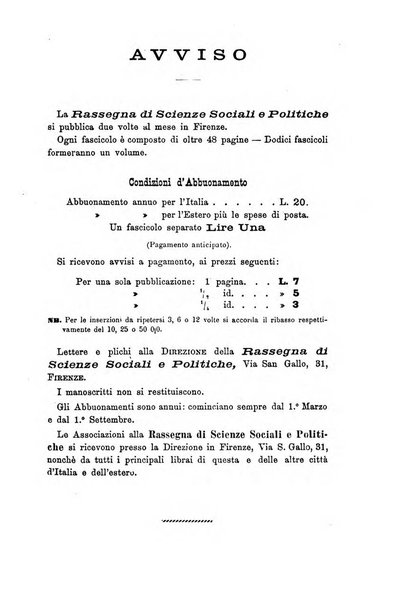 Rassegna di scienze sociali e politiche