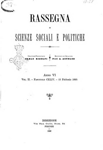 Rassegna di scienze sociali e politiche