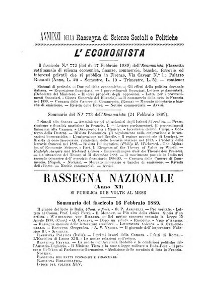 Rassegna di scienze sociali e politiche