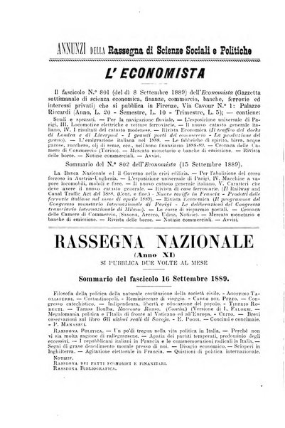 Rassegna di scienze sociali e politiche