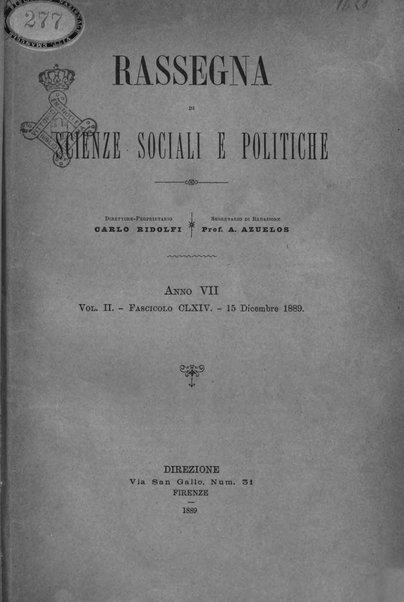 Rassegna di scienze sociali e politiche