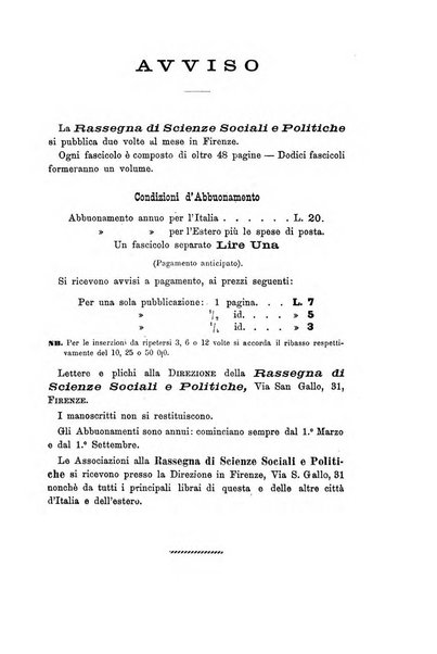 Rassegna di scienze sociali e politiche