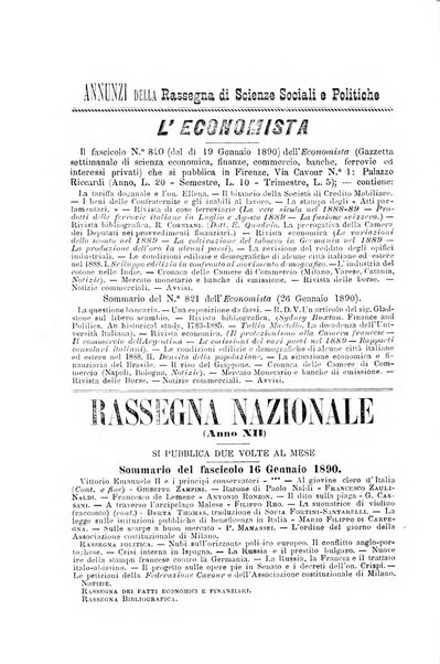 Rassegna di scienze sociali e politiche