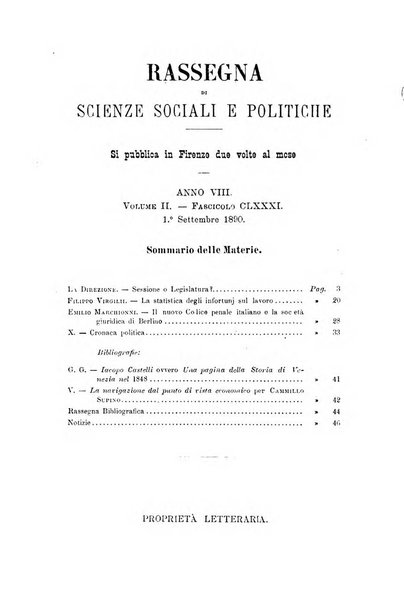 Rassegna di scienze sociali e politiche