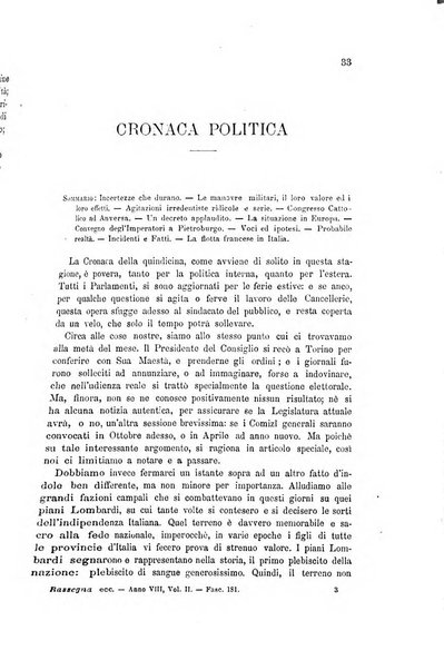 Rassegna di scienze sociali e politiche