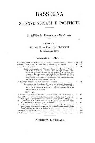 Rassegna di scienze sociali e politiche