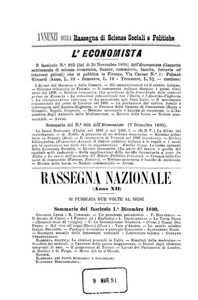 Rassegna di scienze sociali e politiche