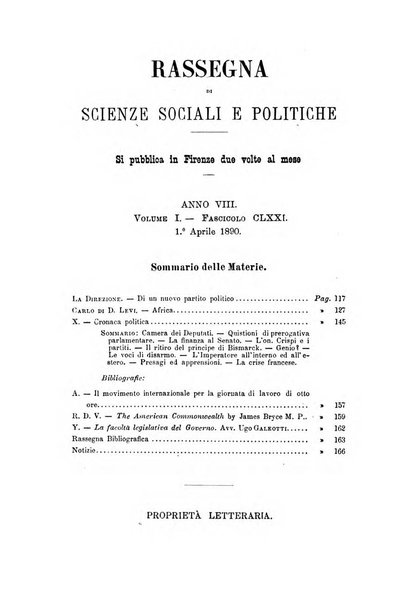 Rassegna di scienze sociali e politiche