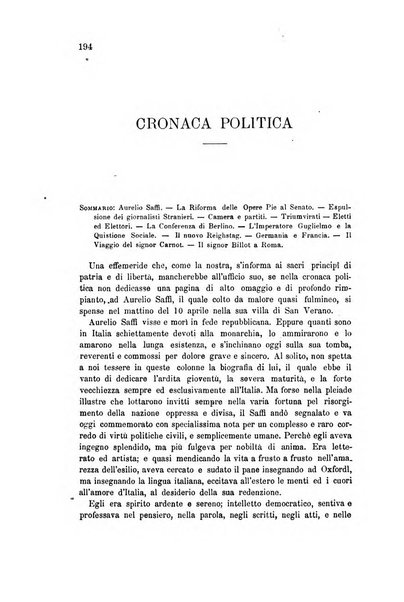 Rassegna di scienze sociali e politiche