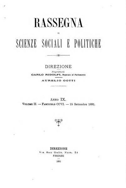 Rassegna di scienze sociali e politiche