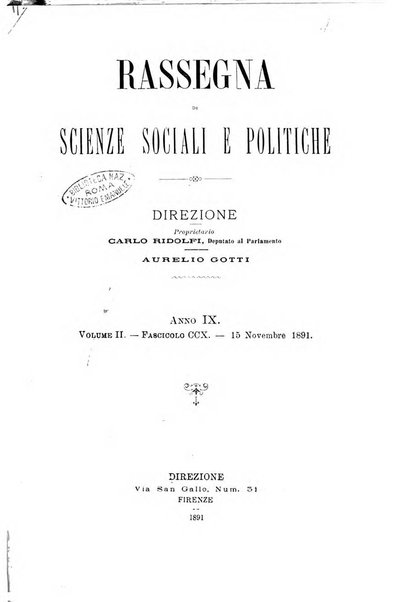 Rassegna di scienze sociali e politiche