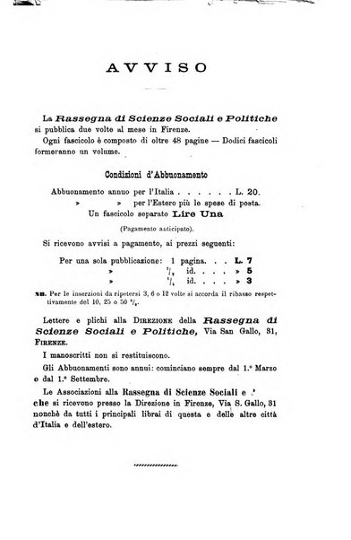 Rassegna di scienze sociali e politiche