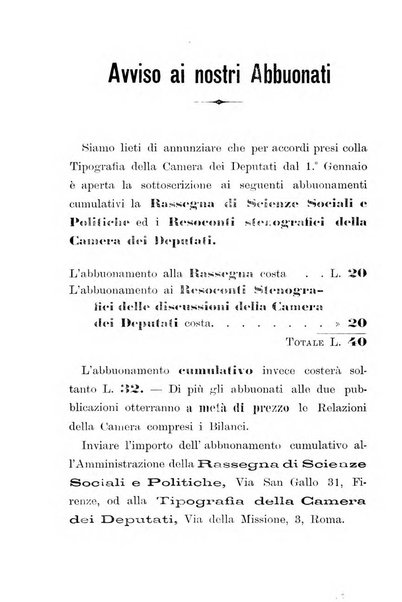 Rassegna di scienze sociali e politiche