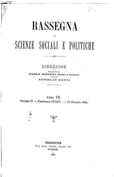 Rassegna di scienze sociali e politiche