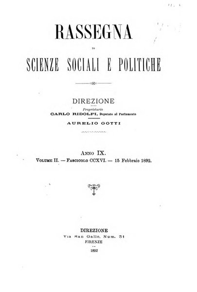 Rassegna di scienze sociali e politiche