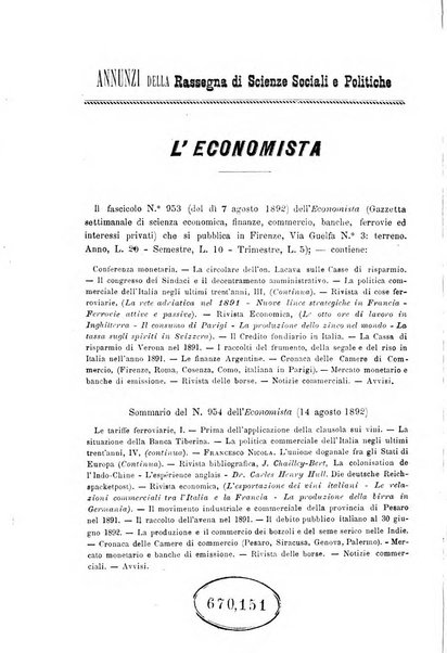 Rassegna di scienze sociali e politiche