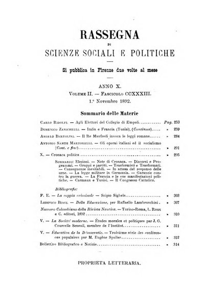 Rassegna di scienze sociali e politiche