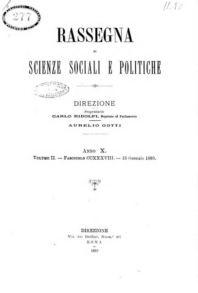 Rassegna di scienze sociali e politiche