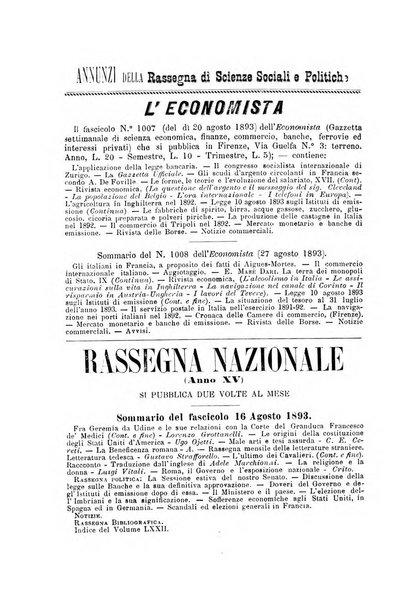 Rassegna di scienze sociali e politiche