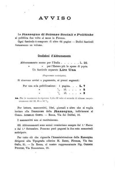 Rassegna di scienze sociali e politiche