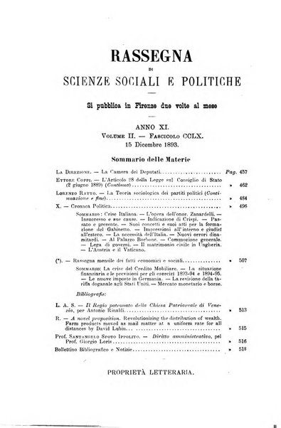 Rassegna di scienze sociali e politiche