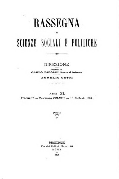 Rassegna di scienze sociali e politiche