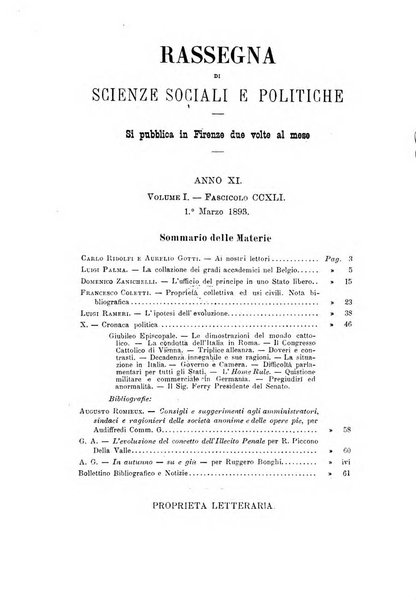 Rassegna di scienze sociali e politiche