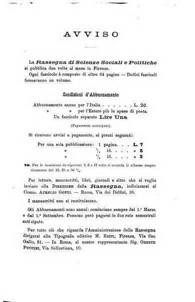 Rassegna di scienze sociali e politiche