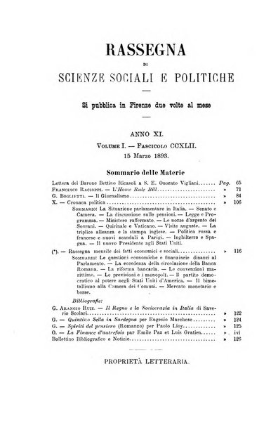 Rassegna di scienze sociali e politiche