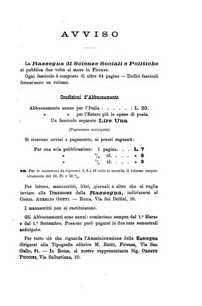 Rassegna di scienze sociali e politiche