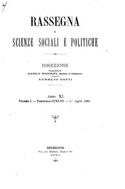 Rassegna di scienze sociali e politiche