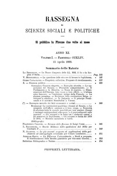 Rassegna di scienze sociali e politiche