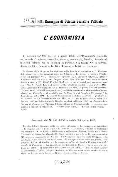 Rassegna di scienze sociali e politiche